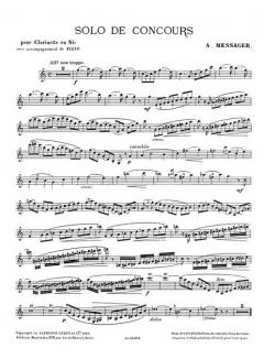 Solo De Concours von André Messager 