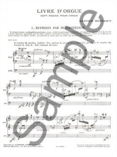 Livre D'Orgue von Olivier Messiaen 