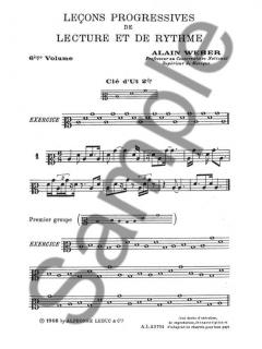 Lecons Progressiveslecture et Rythme Vol. 6 von Anton Weber 