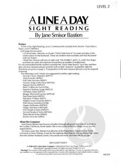 A Line a Day Sight Reading, Level 2 von Jane Smisor Bastien 