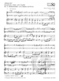 'Rinaldo' Ouvertüre, Arien und Duette (Georg Friedrich Händel) 