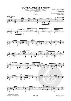 Sonata XXXIII (Dresden nr.52) von Silvius Leopold Weiss 