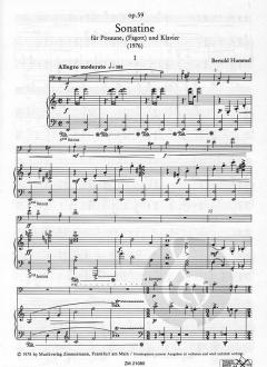 Sonatine op. 59 von Bertold Hummel 