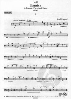 Sonatine op. 59 von Bertold Hummel 