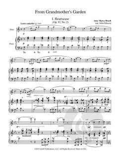 From Grandmother's Garden fo Flute and Piano von Amy Beach 