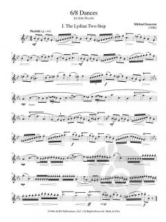 6/8 Dances for Solo Piccolo von Michael Isaacson 