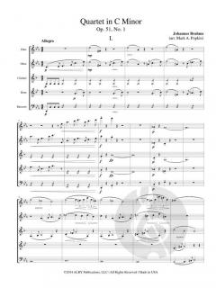 Quartet in C minor op. 51, No. 1 von Johannes Brahms 
