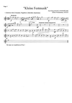 Kleine Festmusik (Download) von Karl-Heinz Frank-Lindenfelser (Download) 