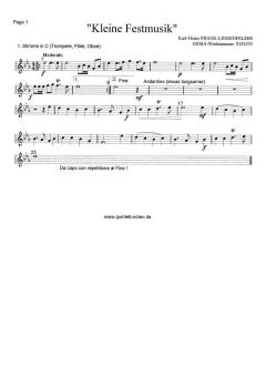 Kleine Festmusik (Download) von Karl-Heinz Frank-Lindenfelser (Download) 