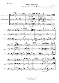 Torna a Surriento von Ernesto de Curtis für 3 Tenorhörner