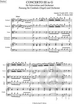 Concerto 3 in G von Antonio Vivaldi 