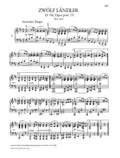 Sämtliche Tänze Band 1 von Franz Schubert 