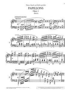 Papillons op. 2 von Robert Schumann 