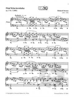 5 Klavierstücke op. 3 von Richard Strauss im Alle Noten Shop kaufen