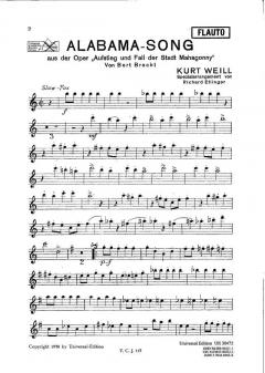 Alabama Song von Kurt Weill 