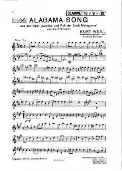 Alabama Song von Kurt Weill 