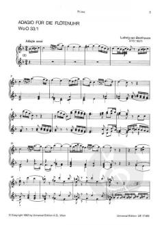 Adagio für die Flötenuhr WoO 33/1 von Ludwig van Beethoven für Orgel zu 4 Händen im Alle Noten Shop kaufen