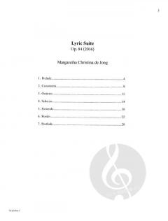 Lyric Suite von Margaretha Christina de Jong 