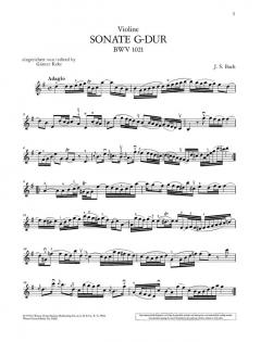 2 Sonaten G-Dur/e-Moll von Johann Sebastian Bach 