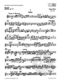 Duo op. 7/1 von Hanns Eisler 