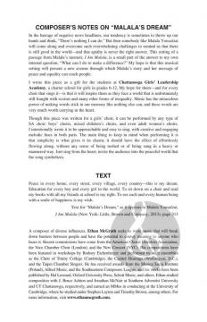 Malala's Dream von Ethan McGrath (Download) 