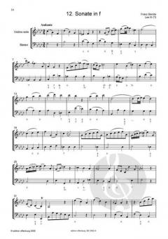 12 Sonaten für Violino solo und Basso, Band IV von Franz Benda im Alle Noten Shop kaufen