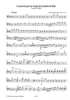 Concerto D-Dur per la Viola da gamba und Streicher- Partitur & Gamba von Johann Gottlieb Graun im Alle Noten Shop kaufen