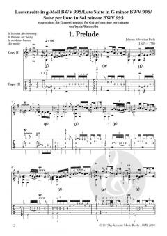 Lautensuite BWV 995 für Gitarre von Johann Sebastian Bach 