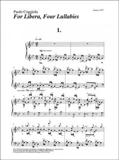 For Libera, four lullabies von Paolo Coggiola 