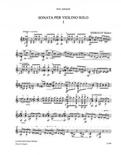 Sonata von Sandor Szokolay 