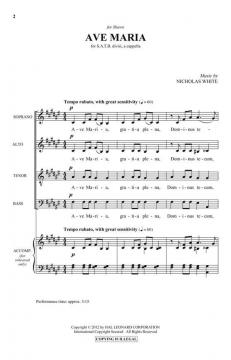 Ave Maria von Nicholas White (Download) 