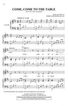 Come, Come to the Table von Joshua Metzger (Download) 