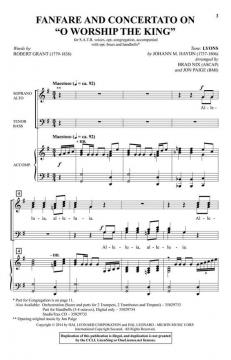 Fanfare and Concertato on 'O Worship The King' von Michael Haydn (Download) 