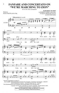 Fanfare and Concertato on We're Marching to Zion (Download) 