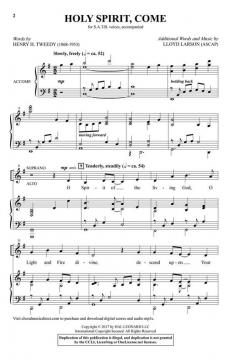 Holy Spirit, Come von Lloyd Larson 