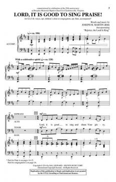 Lord, It Is Good to Sing Praise! von Joseph M. Martin 