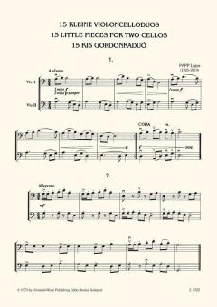 15 Little Pieces For two cellos von Lajos Papp im Alle Noten Shop kaufen