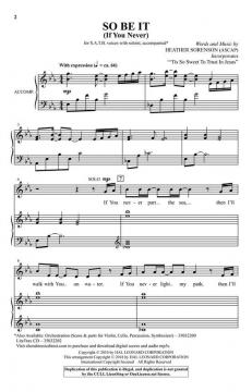 So Be It (If You Never) von Heather Sorenson (Download) 