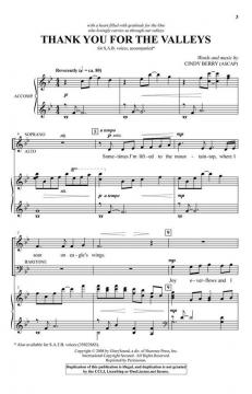 Thank You for the Valleys von Cindy Berry (Download) 