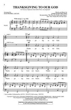 Thanksgiving to Our God von James Barnard (Download) 