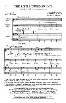 The Little Drummer Boy von Harry Simeone 