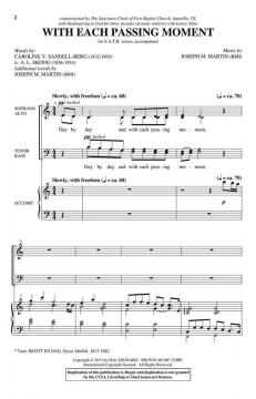 With Each Passing Moment von Joseph M. Martin (Download) 