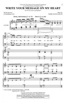 Write Your Message On My Heart von Mark Hayes (Download) 