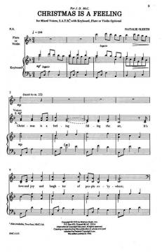 Christmas Is A Feeling von Natalie Sleeth 