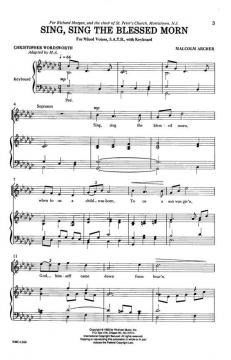 Sing, Sing The Blessed Morn von Malcolm Archer 