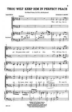 Thou Wilt Keep Him In Perfect Peace von Charles Brown 