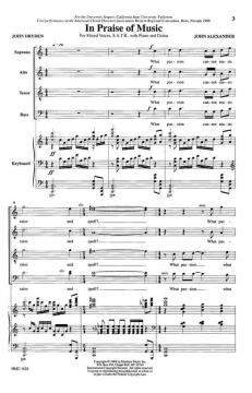 In Praise Of Music von John Alexander 