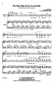 No One Has Ever Loved Me von Stephen Sondheim 