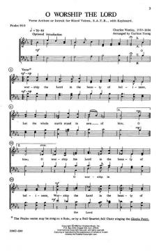 O Worship The Lord von Charles Wesley Jr.Inc Widerhall Music 