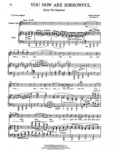 You Now Are Sorrowful von Johannes Brahms 